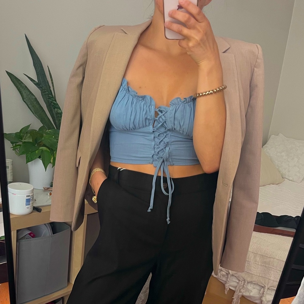 NEW La Hearts crop top in blue